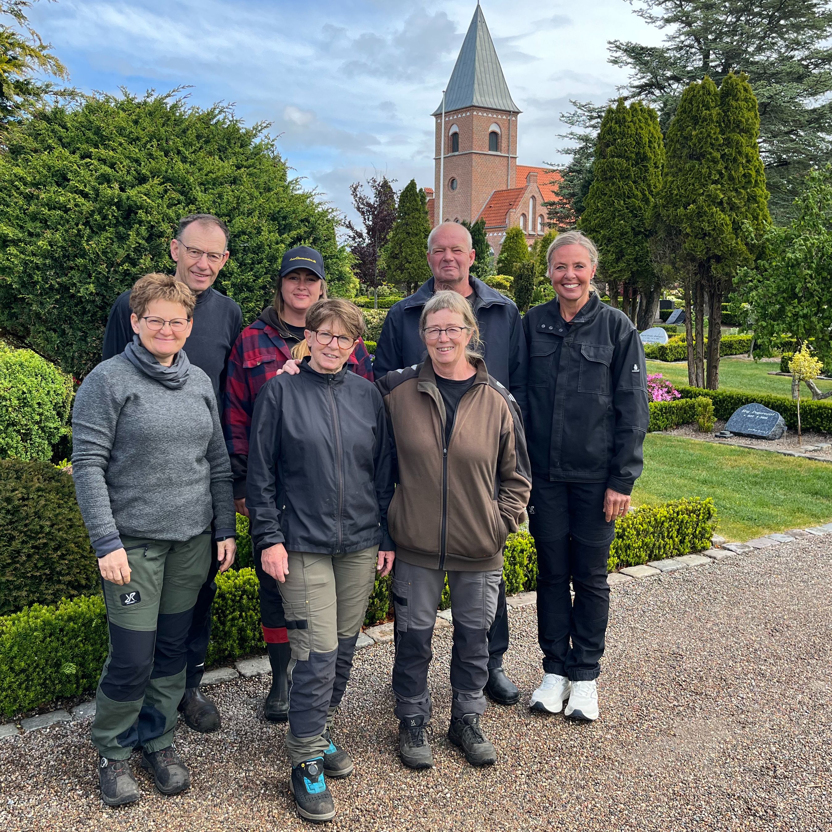 Det grønne team på kirkegården